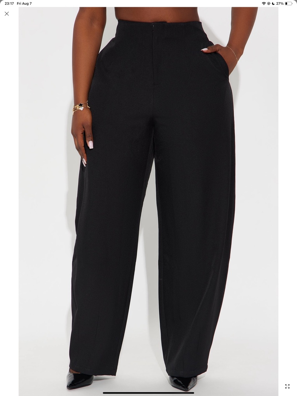 Fashion Nova - Margaret Barrel Trouser Pants 32″